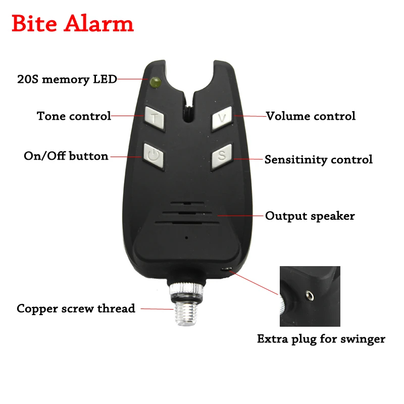JSFUN 3PCS Carp Fishing Alarm  – обзор и цена Bite Alarm Fishing