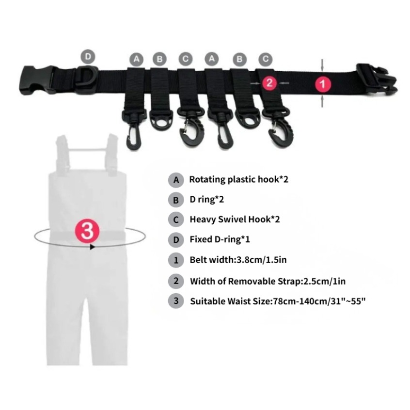 1Pcs Adjustable Wading Belts F – обзор и цена Fishing Equipment Carp